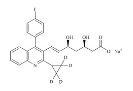 <em>PUNYW8013160</em> <em>Pitavastatin</em>-d4 <em>Sodium</em> <em>Salt</em>