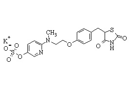 PUNYW21823498 5-Hydroxy rosiglitazone <em>sulphate</em> potassium salt