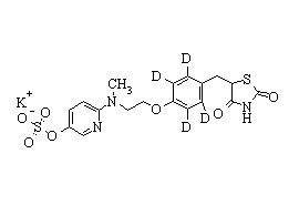 PUNYW21826147 5-Hydroxy rosiglitazone-d4 <em>sulphate</em> potassium salt
