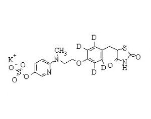 PUNYW21826147 5-Hydroxy rosiglitazone-d4 sulphate potassium salt