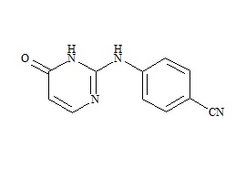<em>PUNYW22458146</em> <em>Rilpivirine</em> <em>Keto</em> <em>Impurity</em> (<em>4</em>-[(<em>4-Oxo-1</em>, <em>4-Dihydropyrimidin-2-yl</em>)<em>amino</em>]-<em>Benzonitrile</em>)