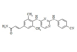 PUNYW22461234 <em>Rilpivirine</em> Amide-1 <em>Impurity</em> ((<em>2E</em>)-<em>3</em>-[<em>4</em>-[[<em>2</em>[(<em>4</em>-Cyanophenyl)<em>amino</em>