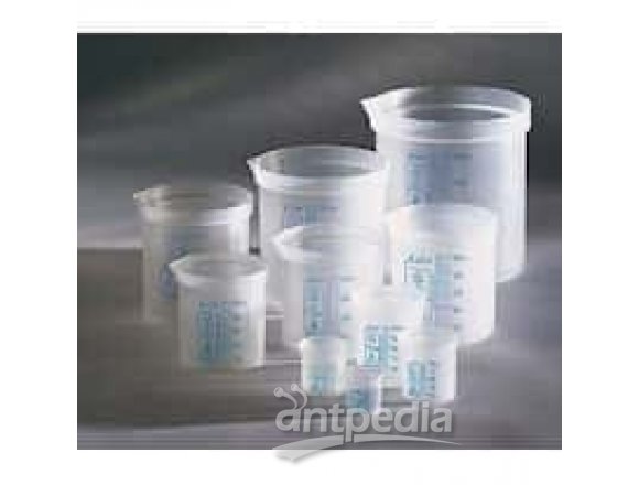 Azlon 522085-0050 polypropylene "square ratio" beaker, 50 mL