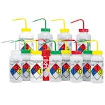 Bel-Art F12416-0004 GHS Labeled Safety-Vented <em>Distilled</em> Water Wash Bottles, LDPE, 500 mL; 4/Pk