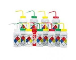 Bel-Art F12432-0008 GHS Labeled Safety-Vented Isopropanol Wash Bottles, LDPE, 1000 mL; 2/Pk