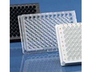 BrandTech 782090 BRANDplates® cellGrade™ premium Sterile Microplate, 96-Well, PS, White, 330 µL, Clear F-Bottom; 50/PK