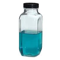 Clear <em>wide</em> mouth glass jar, 1 oz, 48 per case