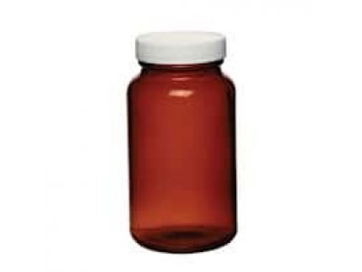 Cole-Parmer Bottle, Amber Wide-Mouth Packers, 8.5 oz, 24/cs