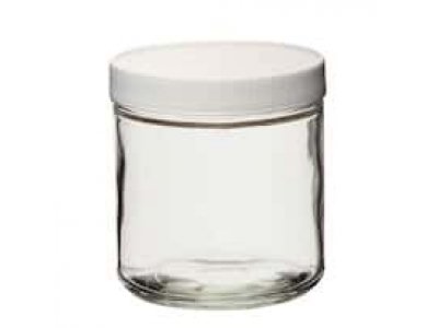 Cole-Parmer Bottle, Clear, Straight-Sided Round, 8 oz, 24/cs