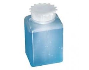 Cole-Parmer Graduated Square HDPE Wide-Mouth Bottle, 2000 mL; 6/Pk