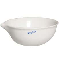 Cole-Parmer Evaporating Dish, porcelain, round <em>form</em>, 150 mL, <em>6</em>/pk
