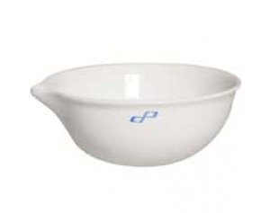 Cole-Parmer Evaporating Dish, porcelain, round form, 150 mL, 6/pk