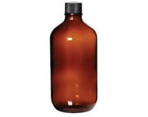 Cole-Parmer APC3500 Boston Round Clear Glass Bottle, Level 3, 1000 mL; 12/Cs