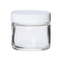 Cole-Parmer Straight-<em>Side</em> Glass Jar, Level 3, Amber, 125 mL; 24/Cs