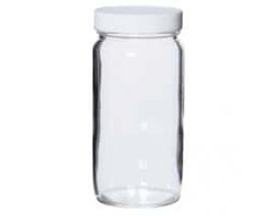 Cole-Parmer APC3040 Straight-Sided Wide-Mouth Glass Bottle, Level 3, Clear, 1000 mL; 12/Cs