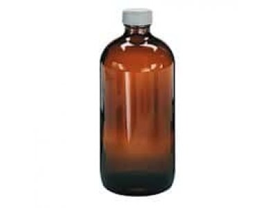 Cole-Parmer Precleaned EPA Amber Glass Narrow-Mouth Bottle, 250 mL, 12/Cs