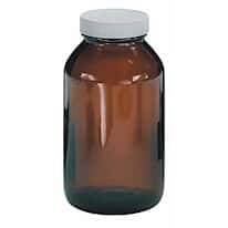 <em>Cole-Parmer</em> Precleaned EPA Amber <em>Glass</em> <em>Wide-Mouth</em> <em>Bottle</em>, <em>125</em> <em>mL</em>, <em>12</em>/<em>cs</em>