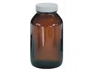 Cole-Parmer Precleaned EPA Amber Glass Wide-Mouth Bottle, 500 mL, 12/cs