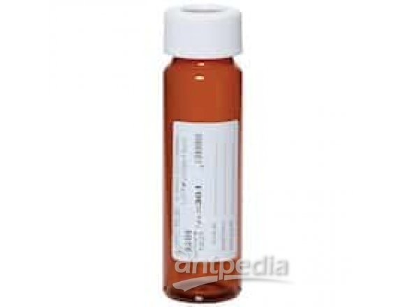 Cole-Parmer APC1617 Clear VOA Vials, 40 mL, Open-Top Cap, 5 mL Hydrochloric acid; 72/Cs