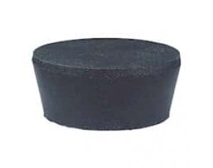 Cole-Parmer Solid Black Rubber Stoppers, Standard Size 8; 12/Pk