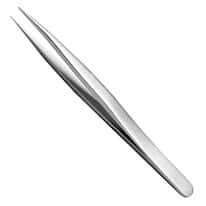 Cole-Parmer Precision Stainless Steel Tweezers w/ Extra Fine, <em>Bent</em> Tips; 110 mm L