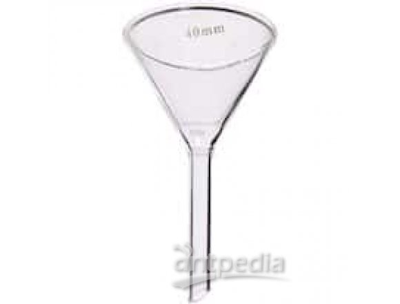 Cole-Parmer elements Short Stem Funnel, Glass, 120 mm dia, 8/pk