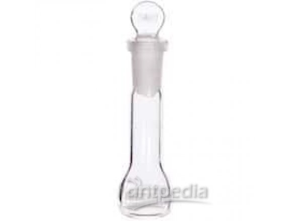 Cole-Parmer elements Volumetric Flask, Glass, with Glass Stopper, 5 mL; 10/PK