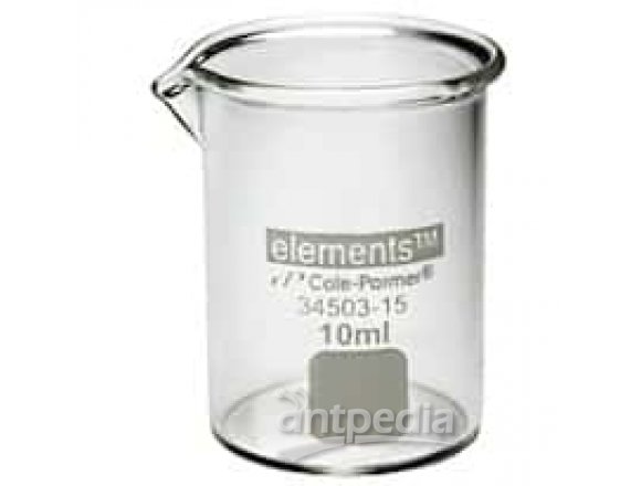 Cole-Parmer elements Plus Griffin Low-Form Beaker, Glass, 1000 mL, 6/pk