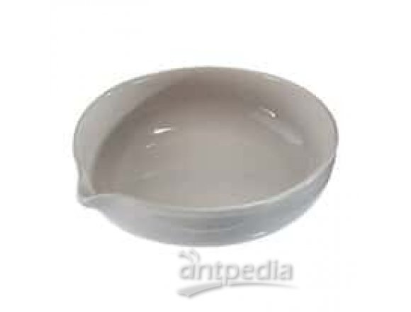 CoorsTek 60233 Porcelain Shallow-Form Evaporating Dish, 100 mL; 18/Cs