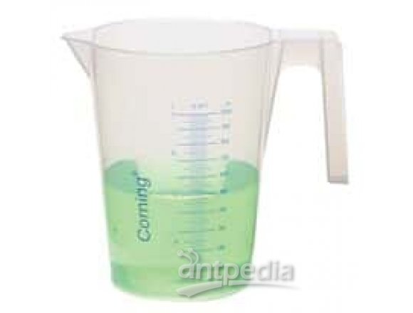 Corning 1015P-3L PP Graduated Beakers with Handle and Spout, 3 L, 6/Cs