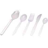 Corning Gosselin Cutlery <em>Large</em> Spoon, polystyrene, 8 mL, <em>white</em>, sterile; 1000/cs