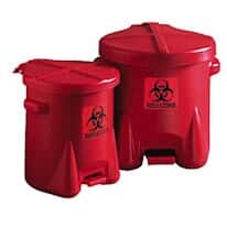 <em>Eagle</em> <em>943BIO</em> <em>Red</em> <em>Biohazard</em> <em>Waste</em> <em>Can</em>, <em>6</em> <em>gallon</em>