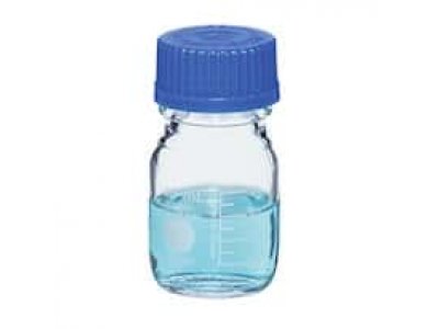 DWK Life Sciences (Kimble) 14395-100 Glass Media Storage Bottle with Polypropylene (PP) Cap, 100 mL, 10/Cs