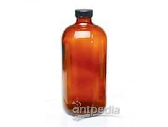 DWK Life Sciences (Kimble) 5120220V21 Boston Round Glass Bottle, Amber, 2 oz, 24/cs