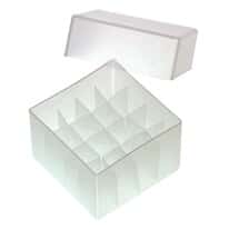 Kinesis Polypropylene Storage Box, Transparent, 16 <em>x</em> <em>1.5</em>/2.0 mL Vials; 5/pk