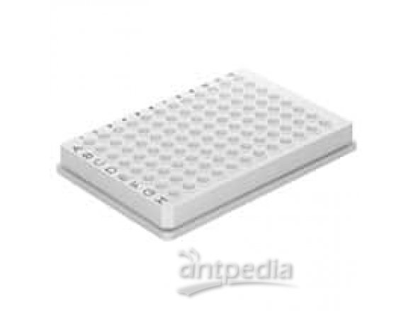 PCRmax qPCR Plate 96-Well white for RLC 480, low profile, half skirted & self-adhesive sealing film, 50/cs