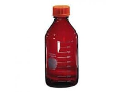 Pyrex 51395-500 Brand 51395 UV-Blocking Low Actinic Media Bottle, 500 mL, 4/cs
