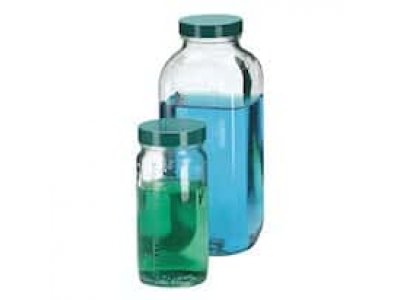 Qorpak 7985 Graduated Glass Bottle Beaker, 480 mL, 24/cs