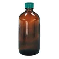 <em>Qorpak</em> 2A04 QGTV Precleaned Amber <em>Glass</em> <em>Bottle</em>, NM, PTFE Cap; <em>120</em> <em>mL</em>, <em>24</em>/<em>Cs</em>