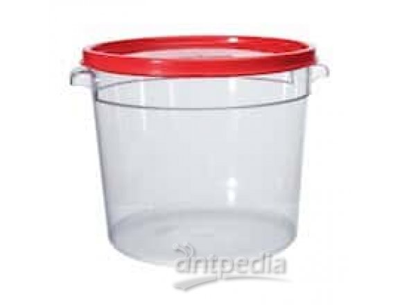 Round Container with Handle, PC, 2 Qt, 12 Pk