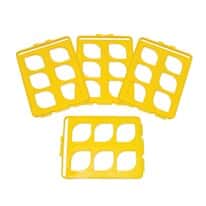 Scienceware F18745-3000 Grid Set for Switch-Grid Test Tube Rack, Holds 25-30mm Tubes, Yellow. Pack of 4