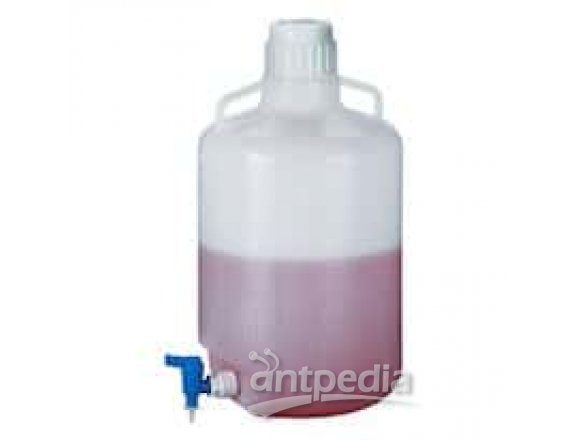Thermo Scientific Nalgene 2318-0020 LDPE Carboy w/ Handle and Spigot, 10 L