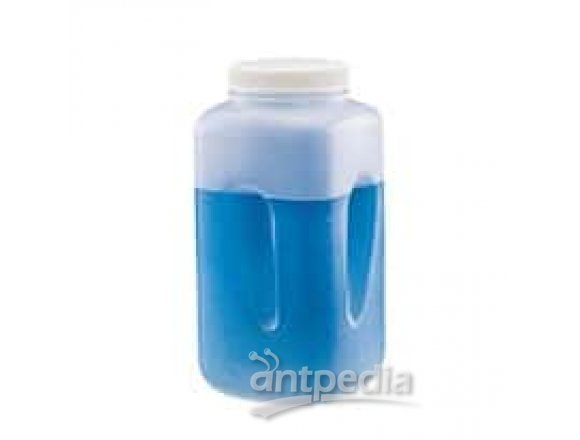 Thermo Scientific Nalgene 2123-0010 Square High-Density Polyethylene (HDPE) Bottle, 4 L
