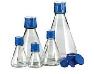 TriForest FBC1000S Baffled-Base Sterile Erlenmeyer Shaker Flask, 1000 mL, PP, packs of 6, 24/CS