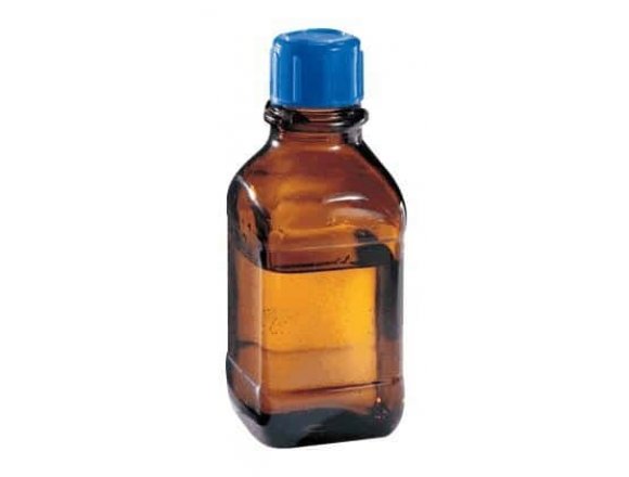 DWK Life Sciences (Wheaton) 844027 Amber Glass Safety Bottle, PVC-coated, 500 mL, GL32, 33 mm cap