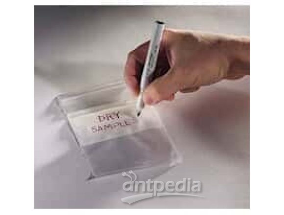 Zip-lip low-density polyethylene bag with white labeling area, 5