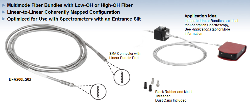 Thorlabs线性转线性光纤束