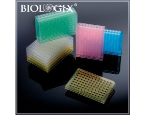 巴罗克Biologix96孔PCR板黄色 板面平整和孔周凸起设计便于耐热贴膜吸附60-0456