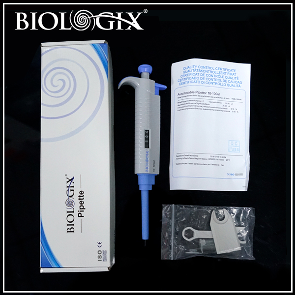 巴罗克Biologix 手动移液器 量程为10-100μl <em>增量</em>为1μl 01-2104