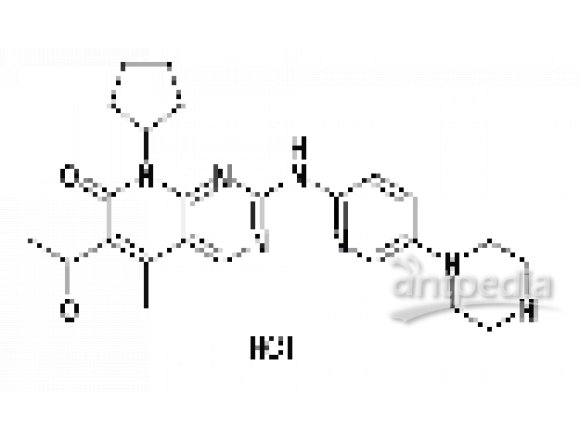 A837227-100mg 6-乙酰基-8-环戊基-5-甲基-2-[[5-(1-哌嗪基)-2-吡啶基]氨基]吡啶并[2,3-d]嘧啶-7(8H)-酮盐酸盐,98%